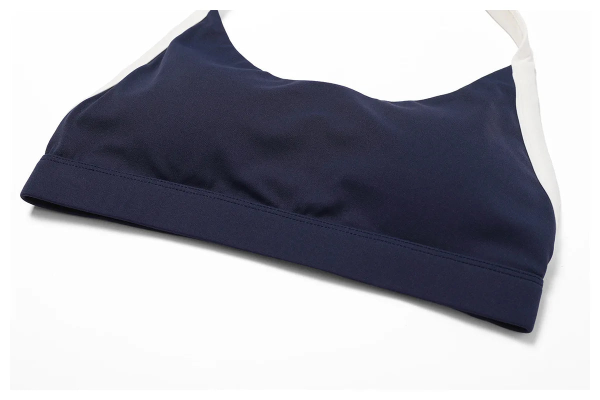 Conjunto de 2 piezas para gimnasio, para mujer, para entrenamiento, sin espalda, para yoga