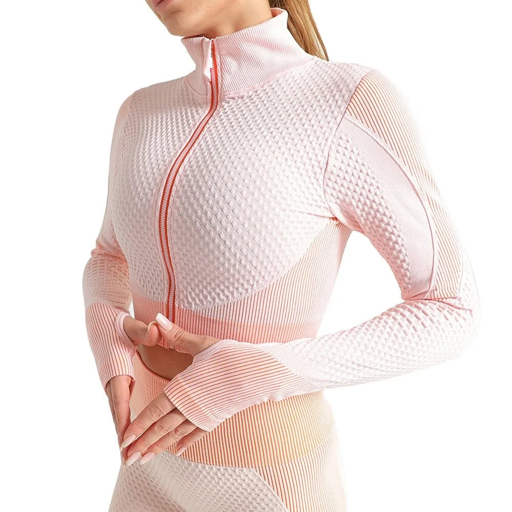 Pro 2 Pcs Patchwork Gym Clothing Activewear