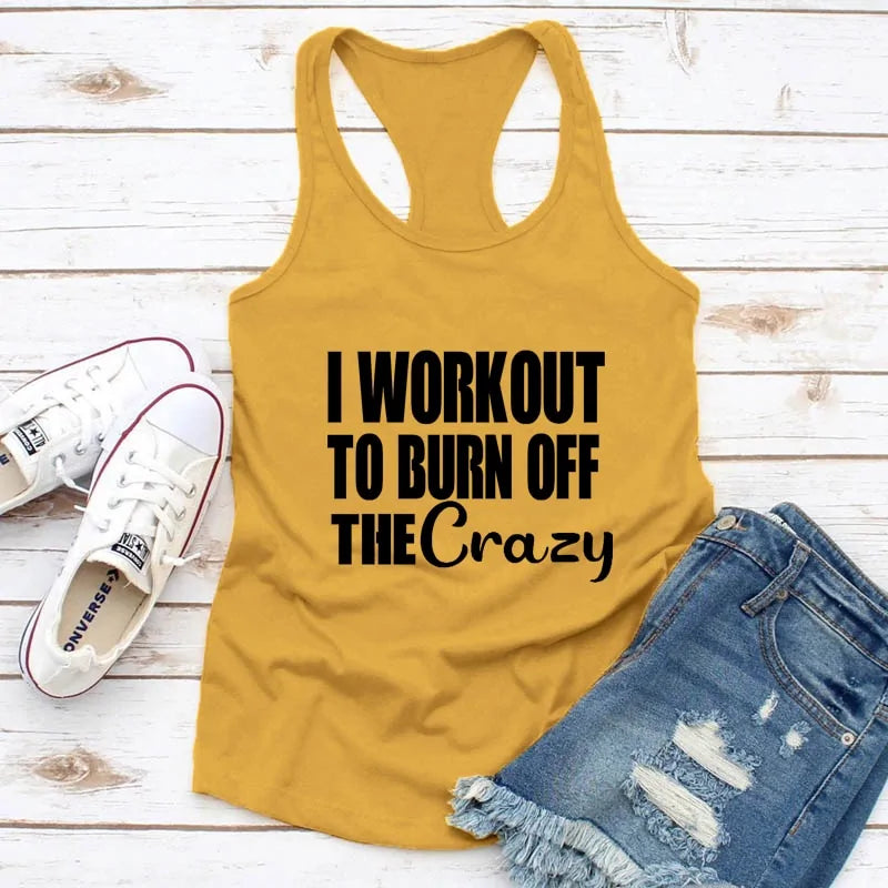 Illumino360Fitness "Burn Off the Crazy": Funny Workout Tank
