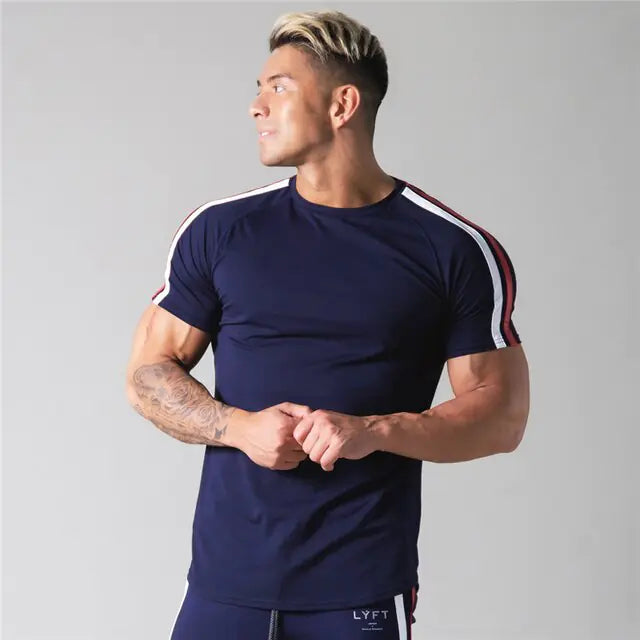Camiseta de algodón de culturismo y fitness