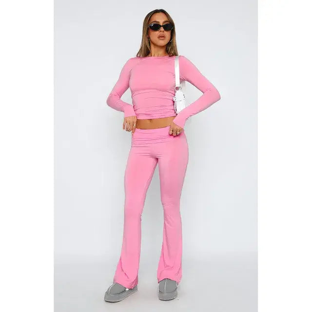 Solid Flare Yoga Pants