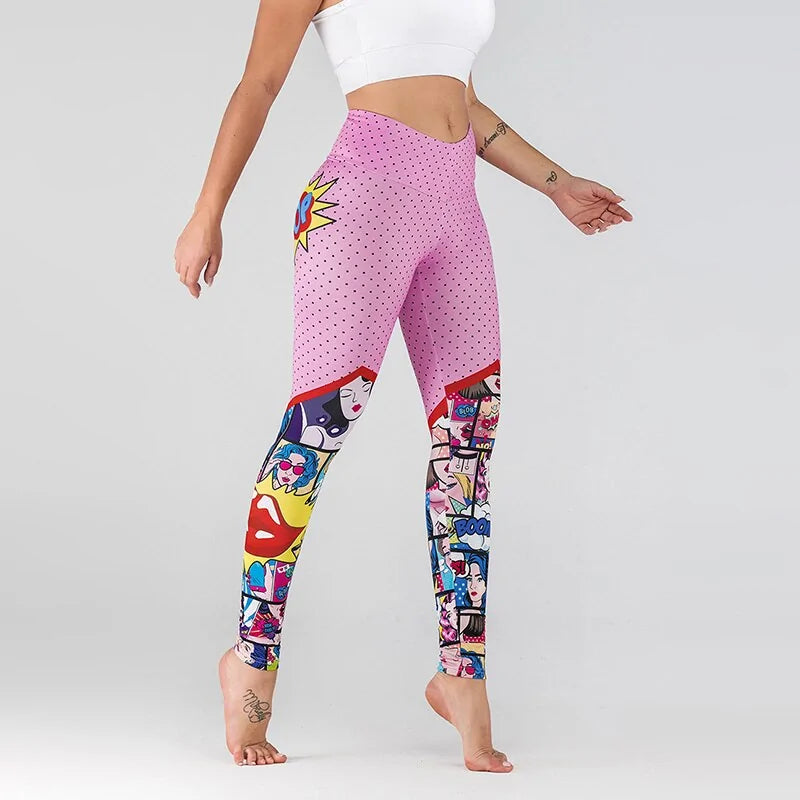 Leggings con estampado de moda para mujer