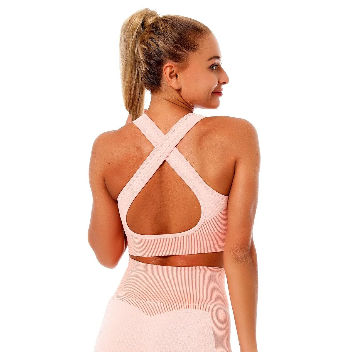 Pro 2 Pcs Patchwork Gym Clothing Activewear
