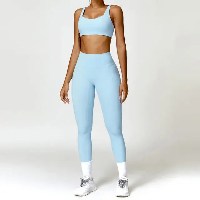 Traje de yoga de 2 piezas para mujer