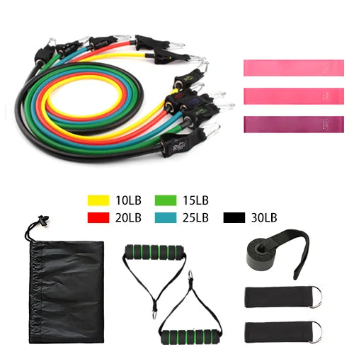 Resistance Band Tubes Stretch Training Yoga Pull Rope Home Pilates