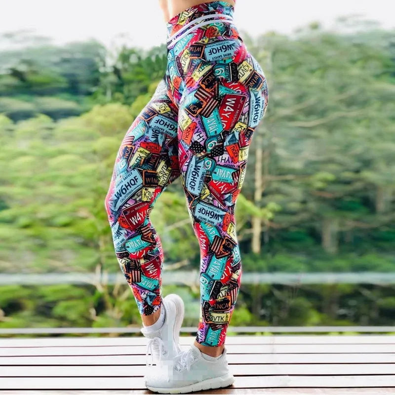 Leggings de entrenamiento push up de cintura alta