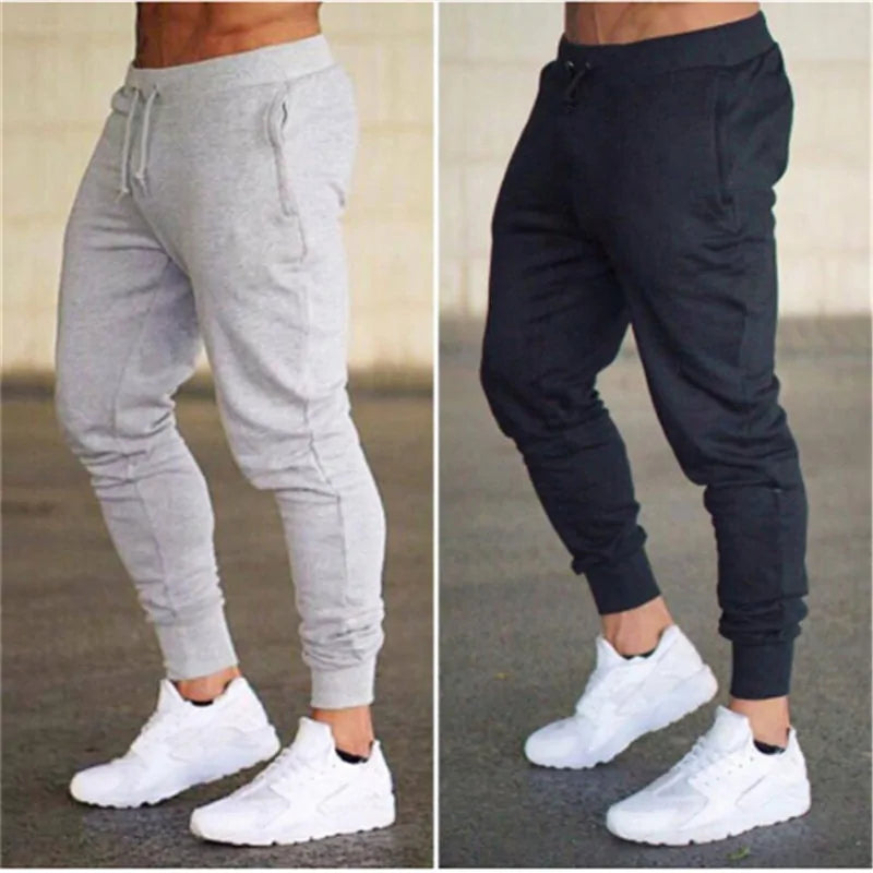Pantalones deportivos grises para correr con músculos para hombre