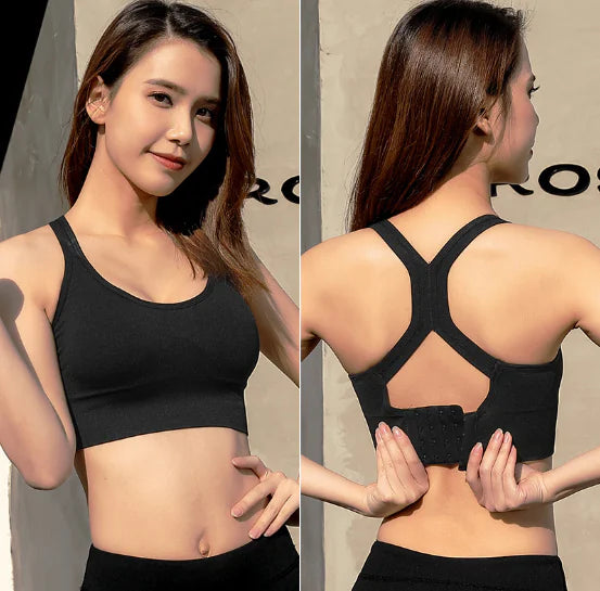 Adjustable Shockproof Sports Bra with Seamless Design