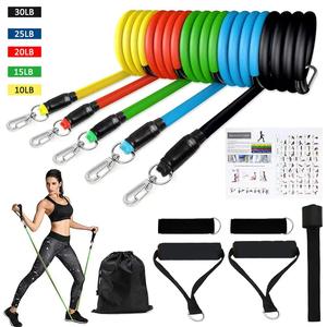 Juego de 16 bandas de resistencia para entrenamiento físico en casa