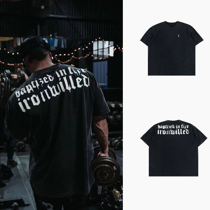 Men's Fitness Short Sleeve Loose Breathable T-shirt