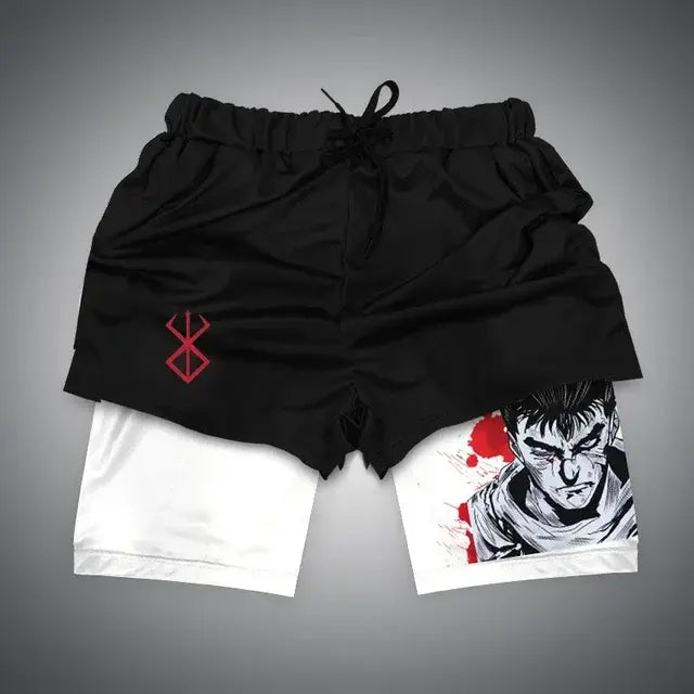 Illumino360Fitness Y2K Men’s Anime Gym Shorts