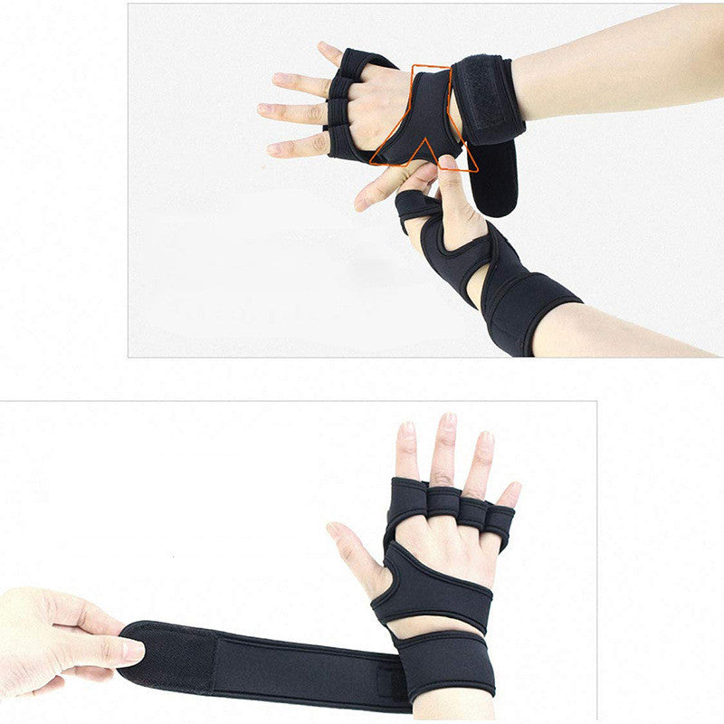 Illumino360Fitness New Half Finger Gloves Non-slip Silicone Palm Lifting Fitness Gloves