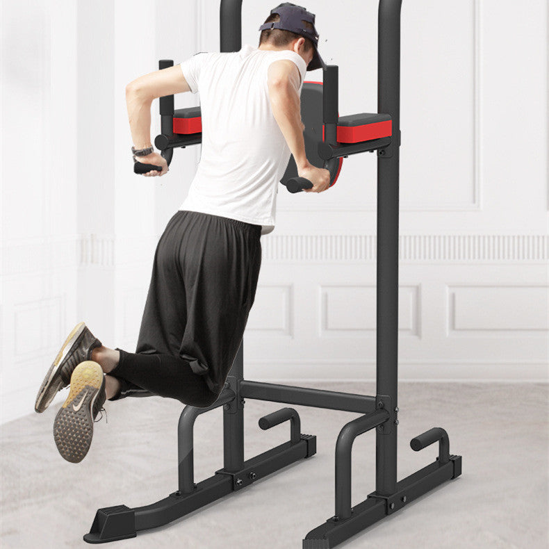 Entrenador de dominadas con barra individual y doble ajustable para el hogar
