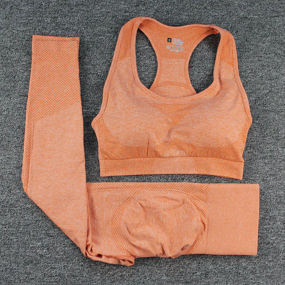 Illumino360Fitness Peach Hip Leggings and I-shaped Bra Sports Suit