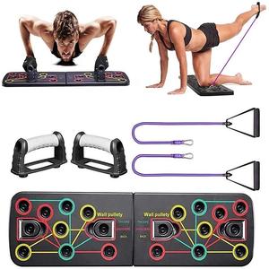Tabla de flexiones 9 en 1 con bandas de resistencia de látex