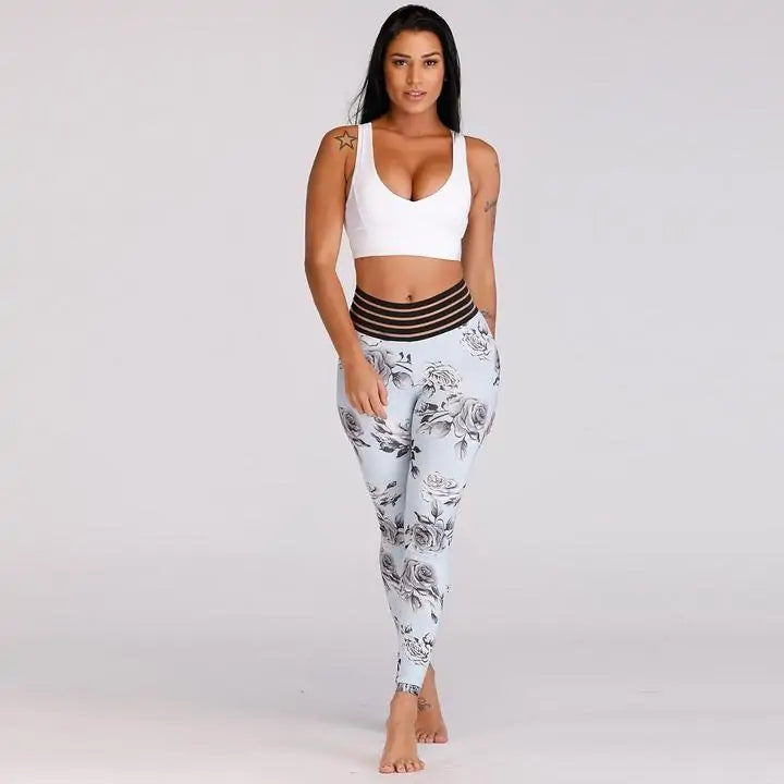 Illumino360Fitness Floral Pocket Push Up Leggings