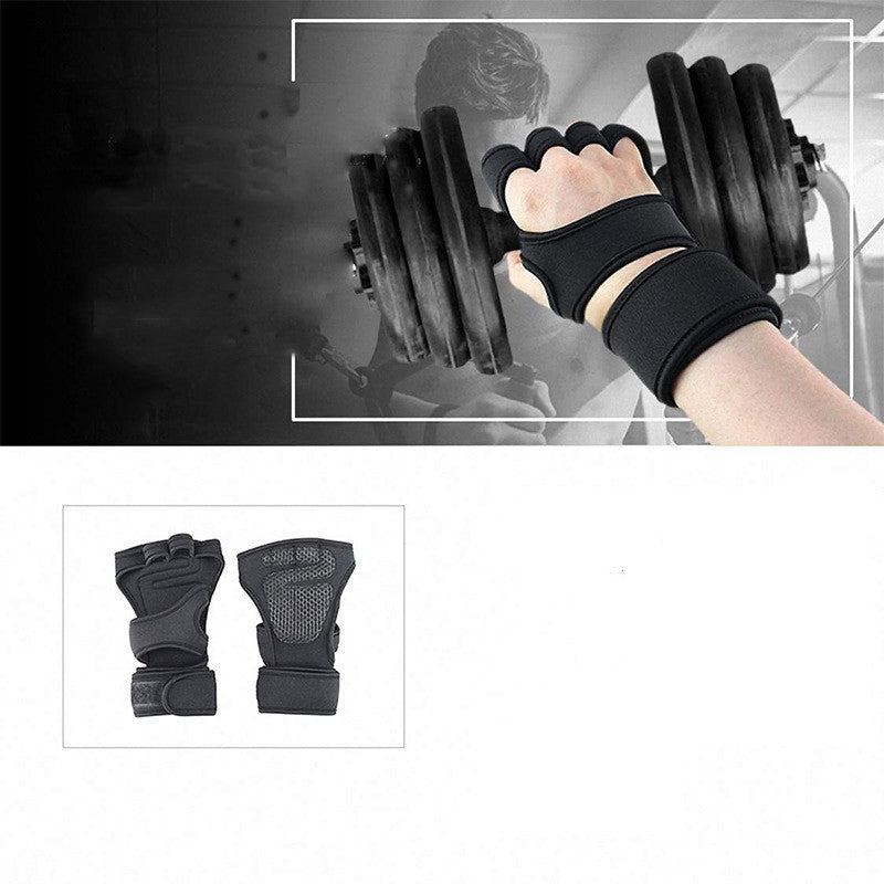 Illumino360Fitness New Half Finger Gloves Non-slip Silicone Palm Lifting Fitness Gloves