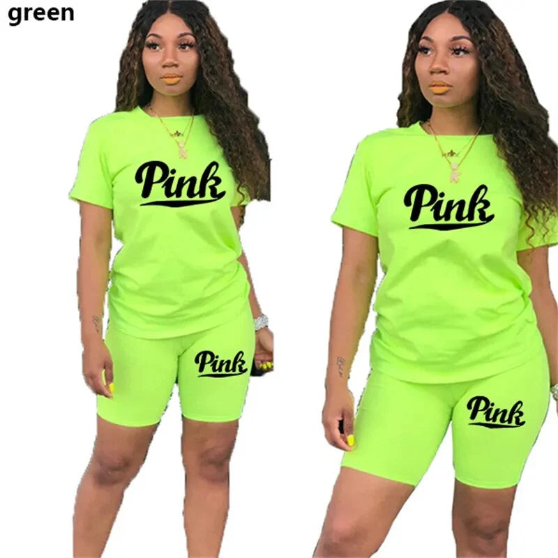 2 Pcs Sweatsuit for Women - Top and Short Set