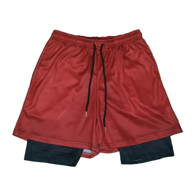 Pantalones cortos deportivos negros de anime