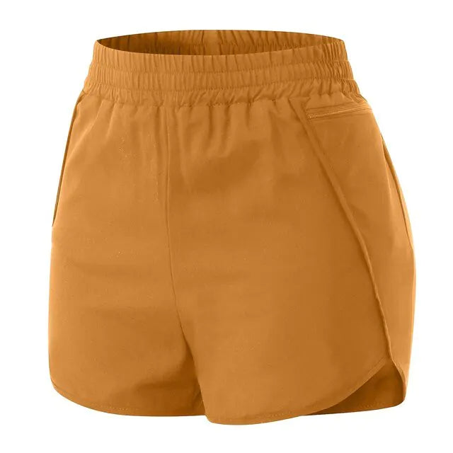 Pantalones cortos de entrenamiento transpirables para mujer