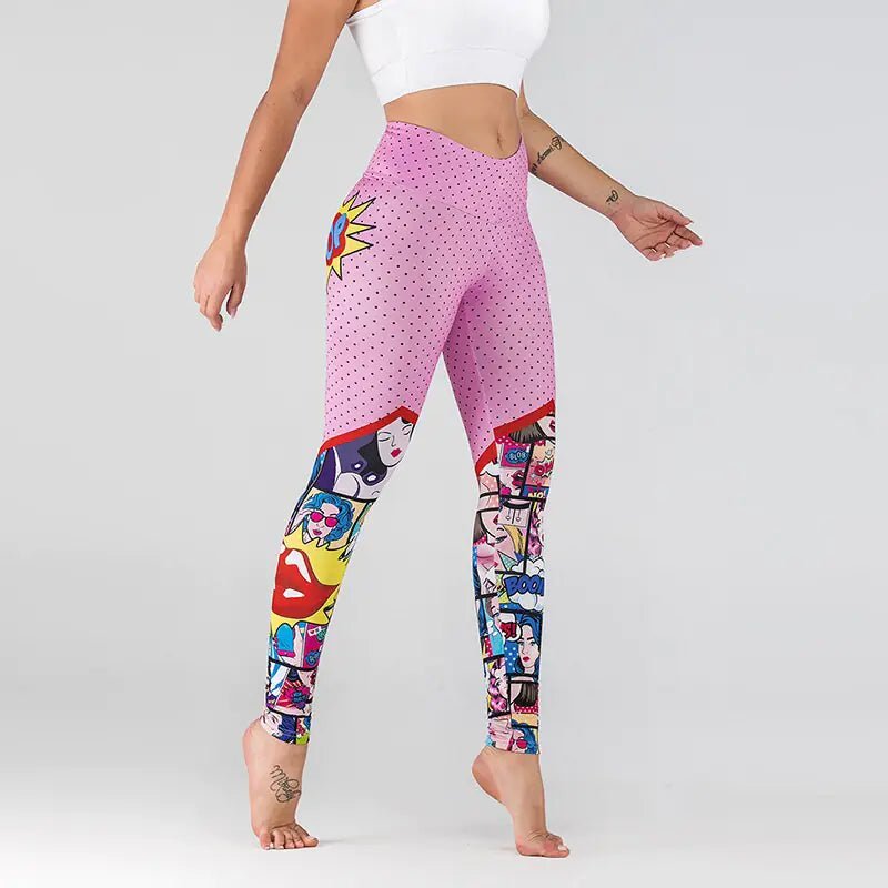 Leggings con estampado de moda para mujer