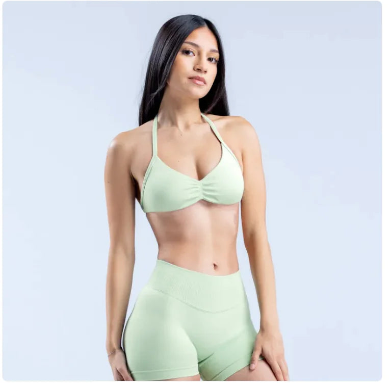 Illumino360Fitness Women's Halter Back Sports Bra