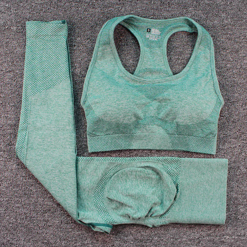 Illumino360Fitness Peach Hip Leggings and I-shaped Bra Sports Suit