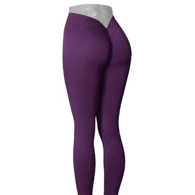Women's Premium Nylon V Back Booty Yoga Pants