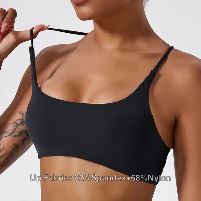 Yoga Bra with Cross-Back Design
