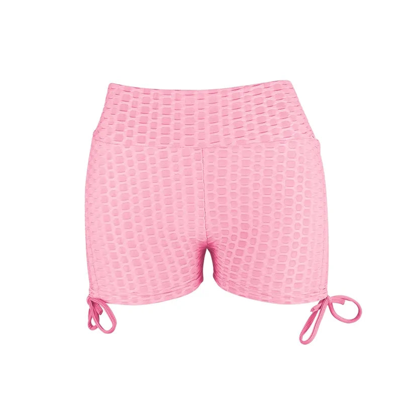 Illumino360Fitness Women's Elastic High Waist Workout Shorts
