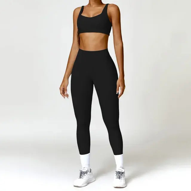Traje de yoga de 2 piezas para mujer