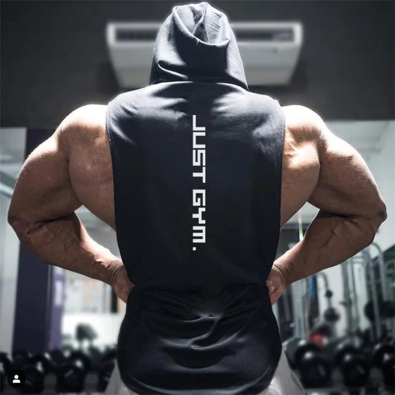 "Just Gym" Hoodies Tank Top