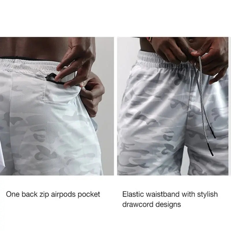 Pantalones cortos de running 2 en 1 para hombre