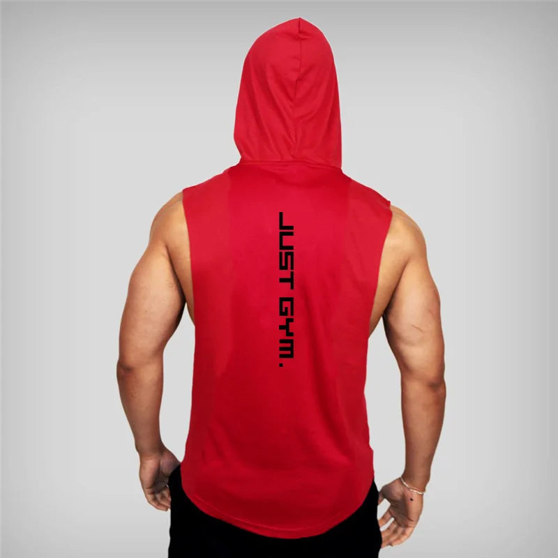 "Just Gym" Hoodies Tank Top