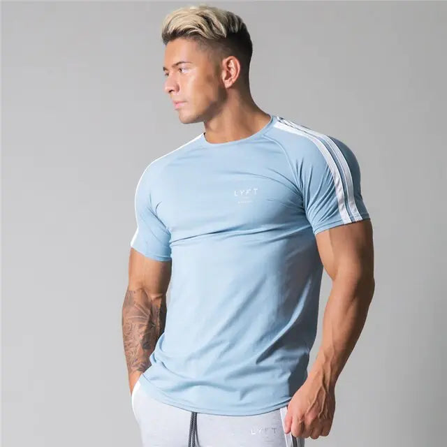 Camiseta de algodón de culturismo y fitness