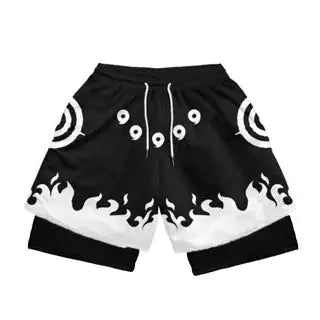 Pantalones cortos deportivos 2 en 1 Anime Berserk para hombre