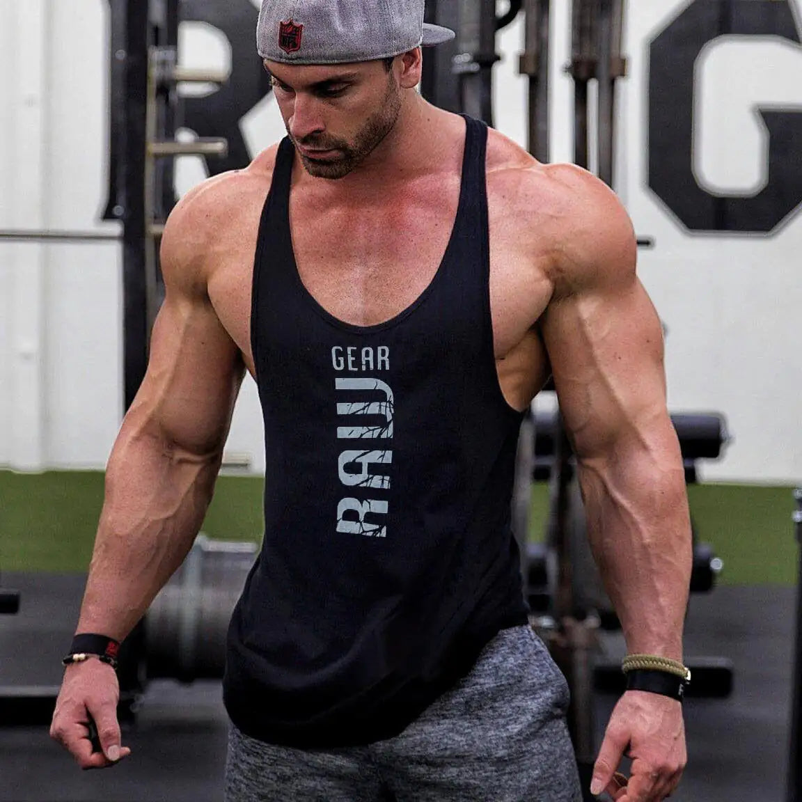 Men's Sleeveless Cotton Gym Tank Tops
