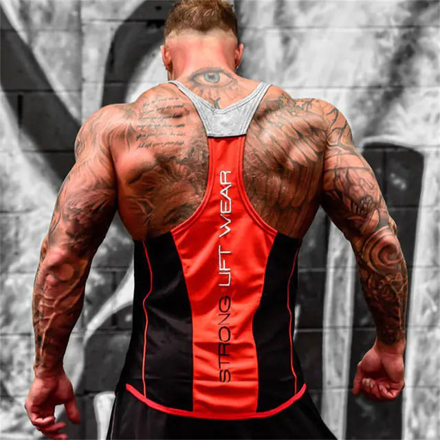 Men's Elastic Breathable Fitness Stringer for Lifting