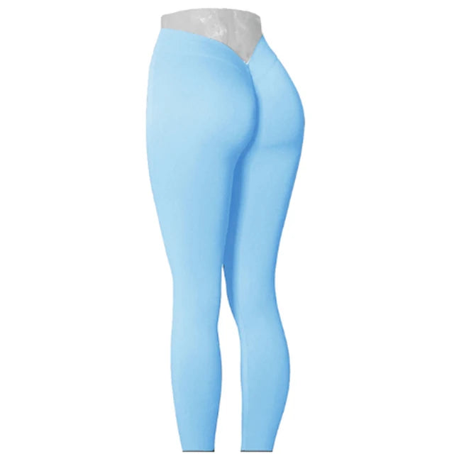 Women's Premium Nylon V Back Booty Yoga Pants
