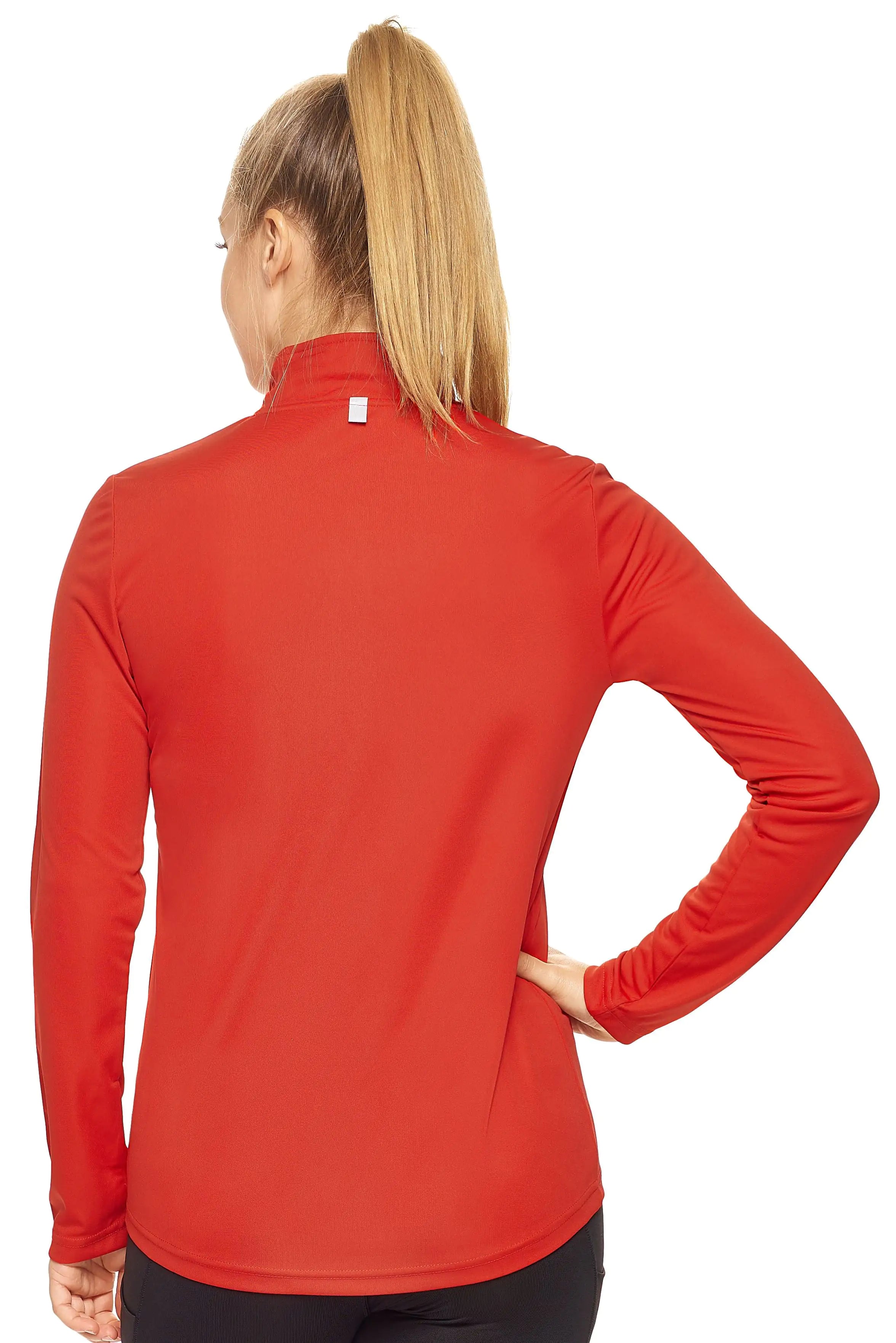 Camiseta de entrenamiento con cremallera de un cuarto Dri Max para mujer