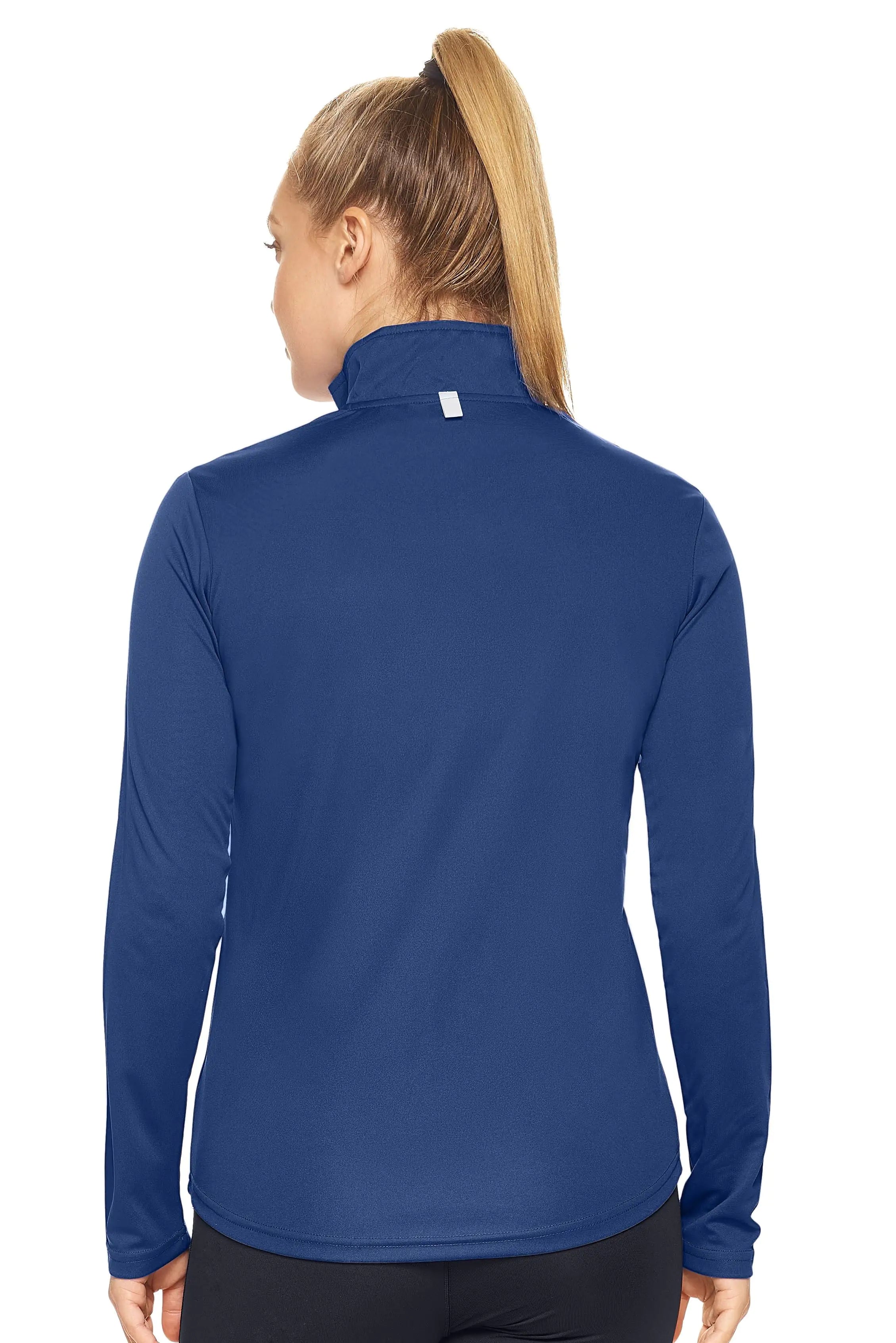 Camiseta de entrenamiento con cremallera de un cuarto Dri Max para mujer
