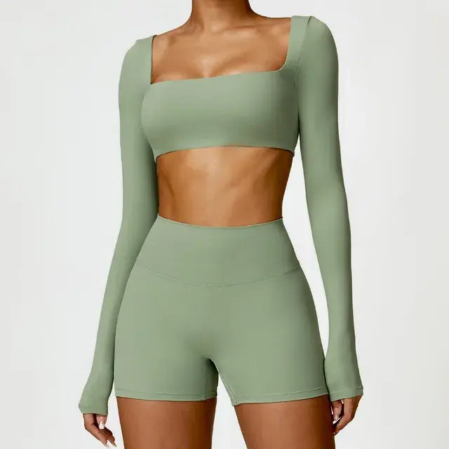 Traje de yoga de 2 piezas para mujer