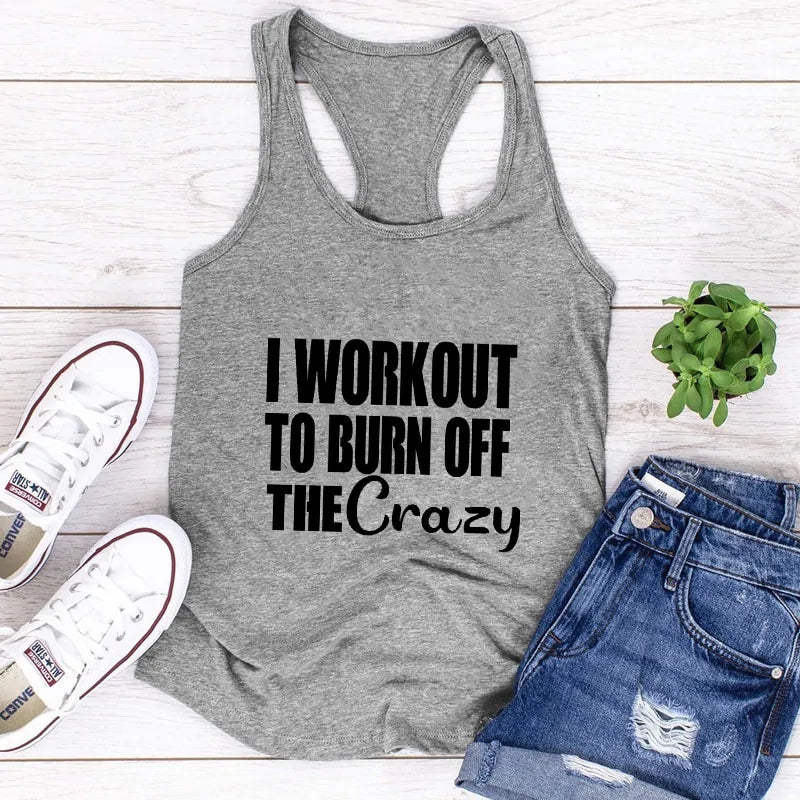 Illumino360Fitness "Burn Off the Crazy": Funny Workout Tank
