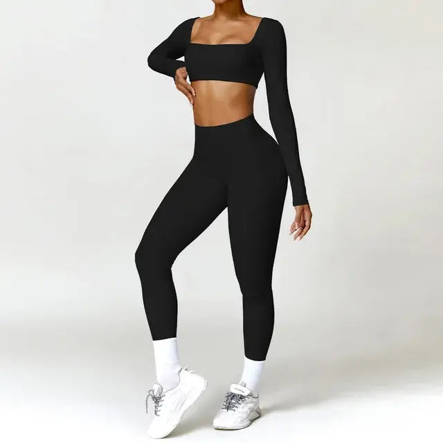 Traje de yoga de 2 piezas para mujer