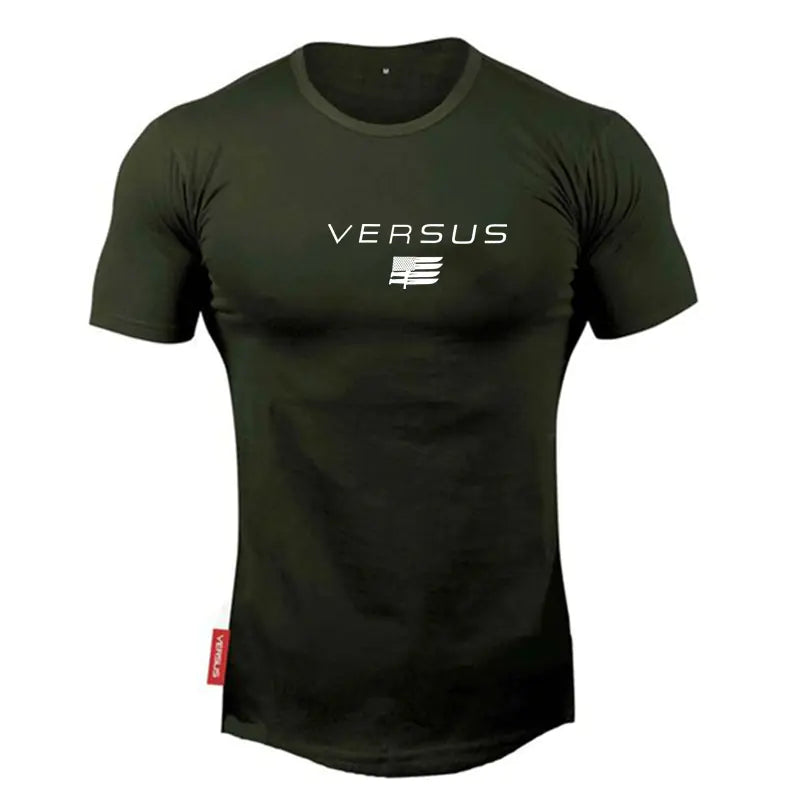 Men's Muscle Fitness T-Shirt - Casual Sports Round Neck