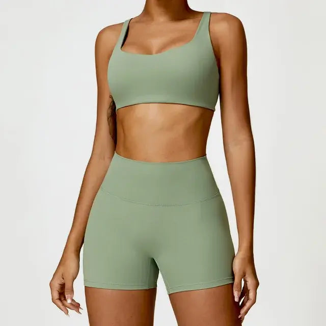 Traje de yoga de 2 piezas para mujer
