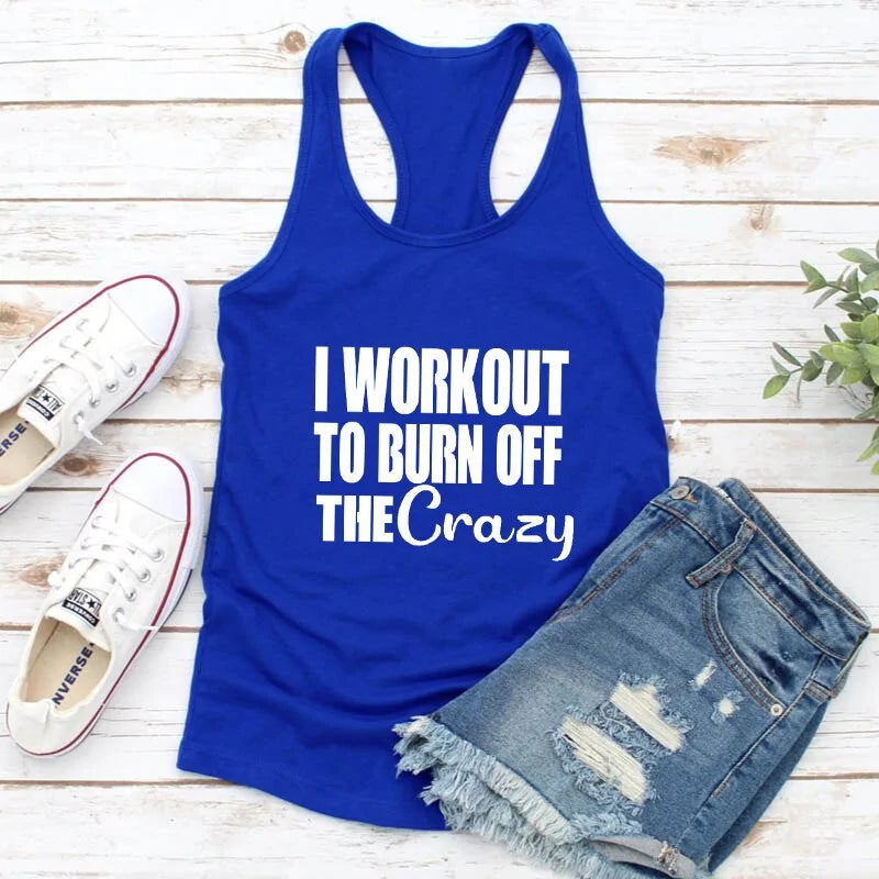 Illumino360Fitness "Burn Off the Crazy": Funny Workout Tank