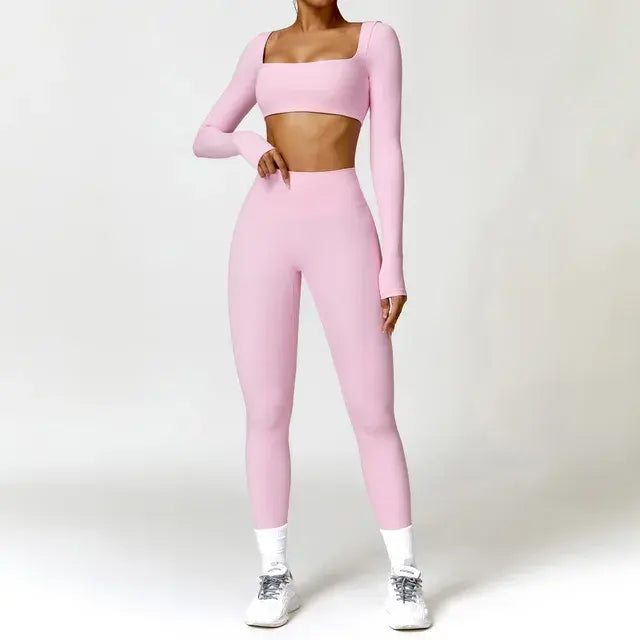 Traje de yoga de 2 piezas para mujer