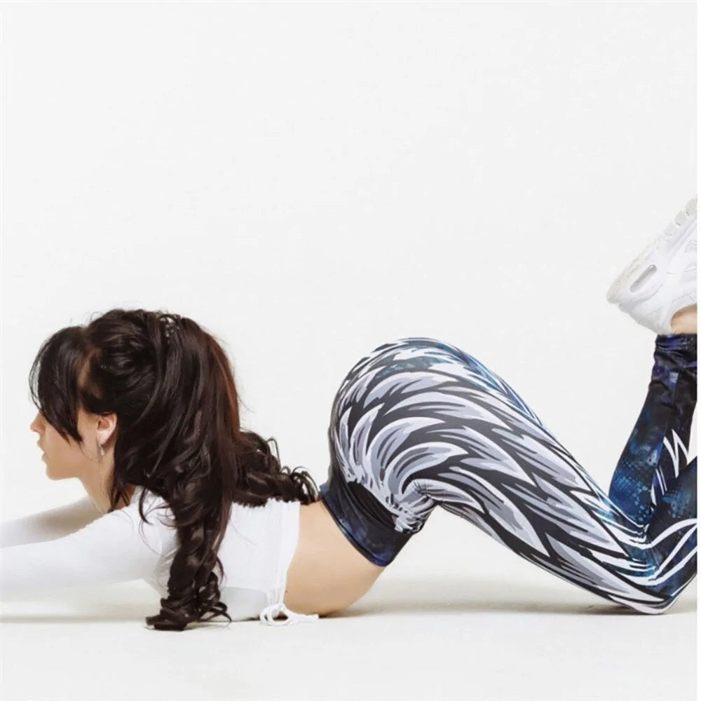 Leggings con estampado de alas para mujer