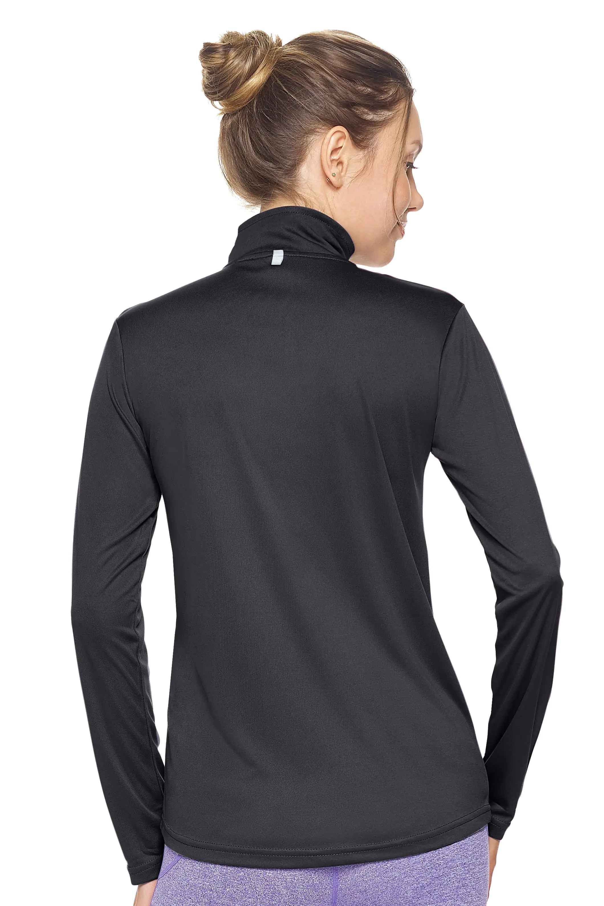 Camiseta de entrenamiento con cremallera de un cuarto Dri Max para mujer